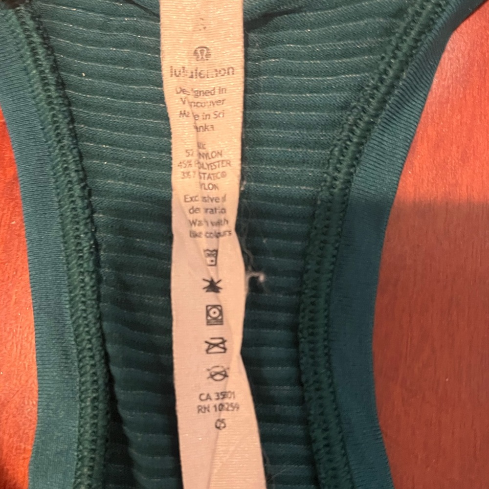 Lululemon Hunter Green racer back tank - Picture 3 of 3